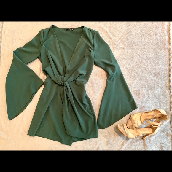 Hunter Green Mini Dress - Picture 1 of 1